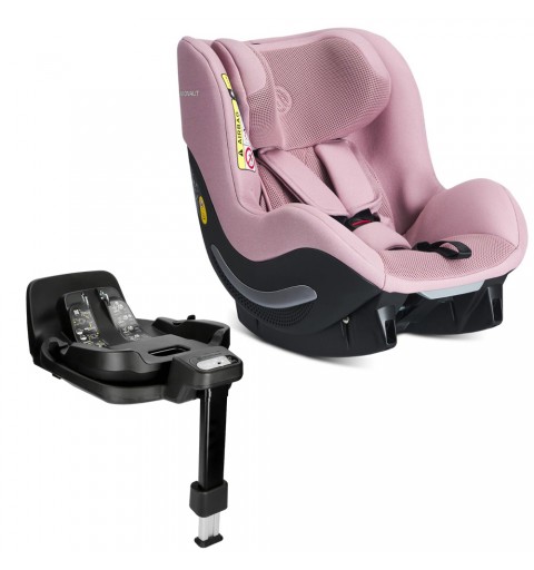 Avionaut AeroFix AirFlow - fotelik samochodowy, siedzisko 0-18 kg, zestaw z bazą obrotową IQ Orbit | Pink